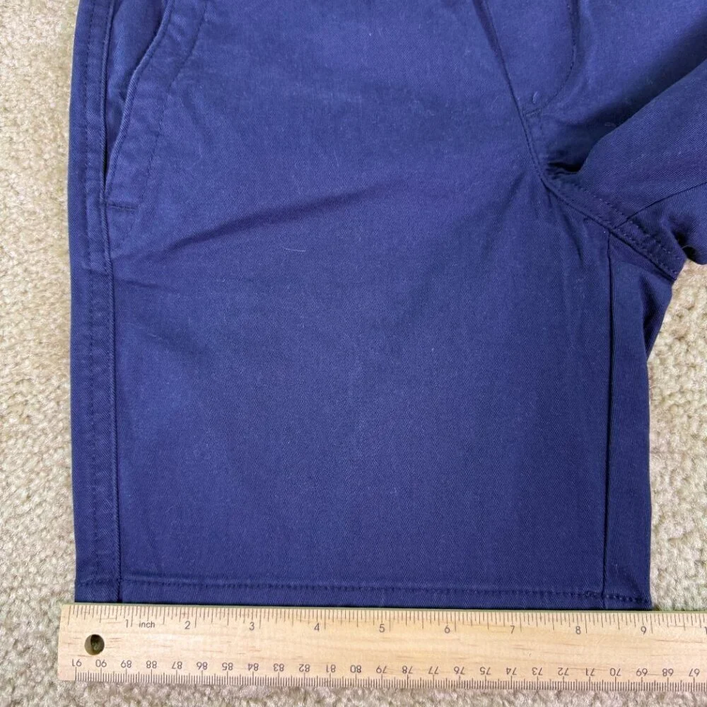 Gap Kids Boys Chino Shorts L Blue Stretch Soft Twill Elastic Waist E876